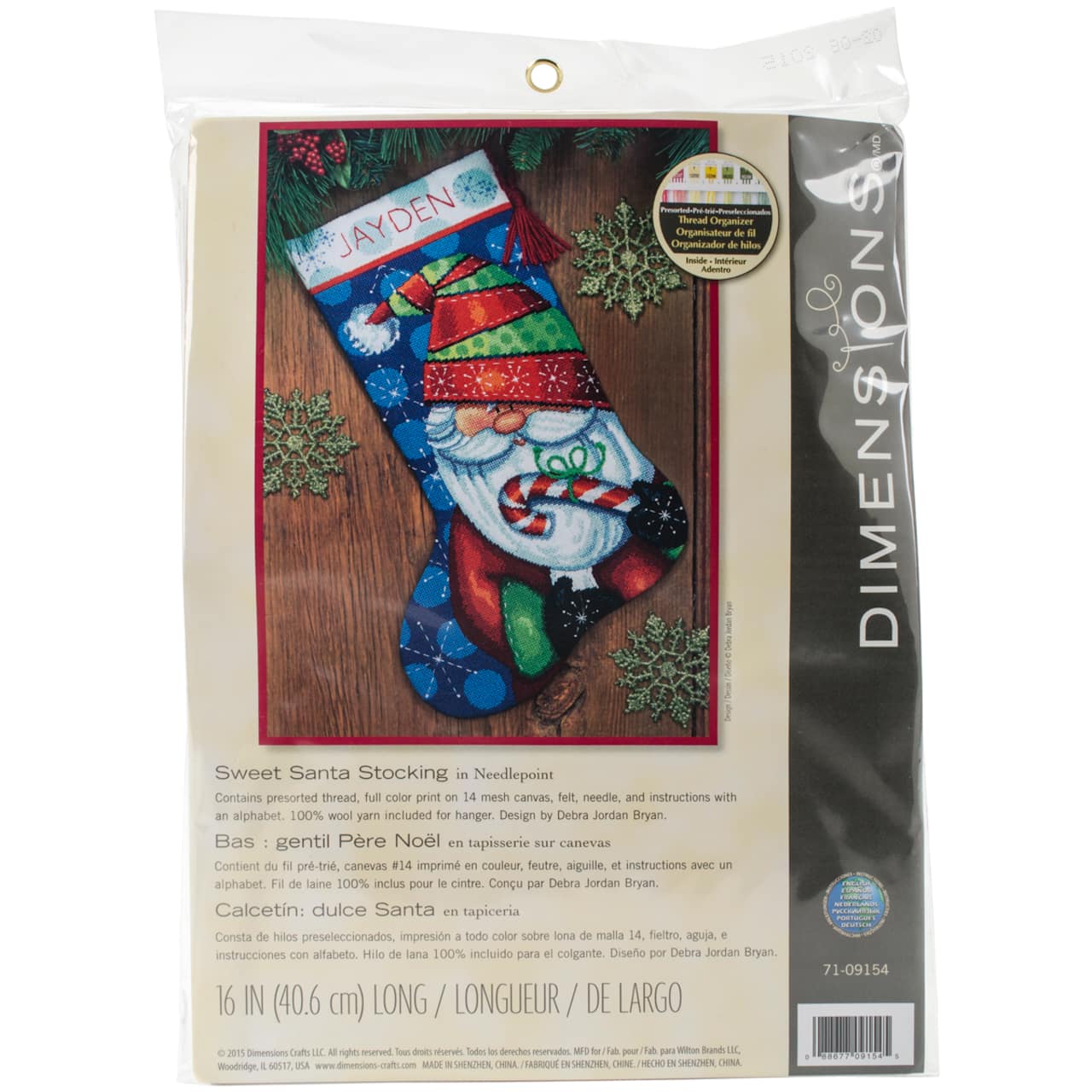 Dimensions® Stocking Needlepoint Kit, Sweet Santa
